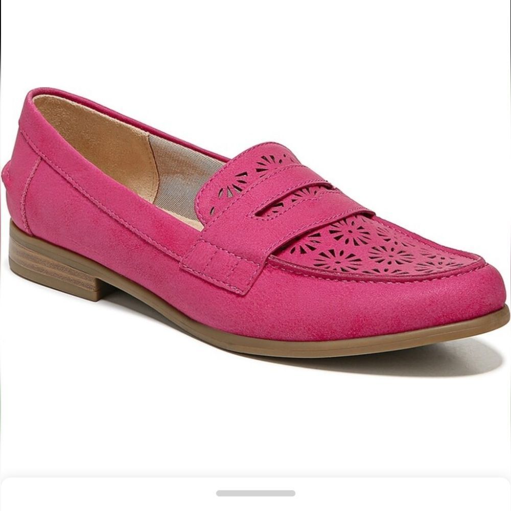 LifeStride Madison Loafer Hot Pink Perforated Flats Women's 7.5
